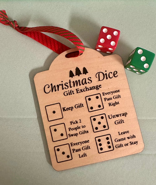 Christmas Dice Game Ornament