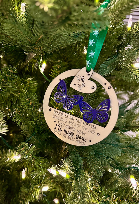 Butterfly Memorial Ornament